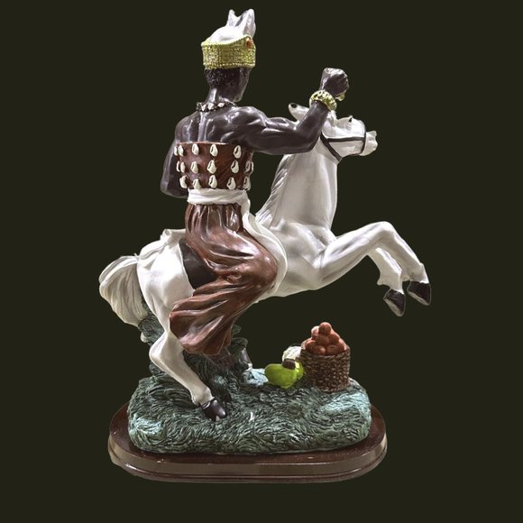 Shango Orisha Figurine White Horse Chango Statue African God of Thunder - Picture 3 of 10